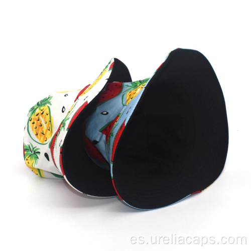 Gorra de pesca reversible de algodón